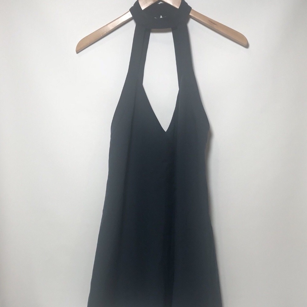 TOBI Derek Hunter Green Dress Cutout High Choker